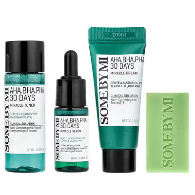 SOME BY MI, AHA.BHA.PHA 30 Days Miracle Starter Kit Edition, 4 Piece Kit